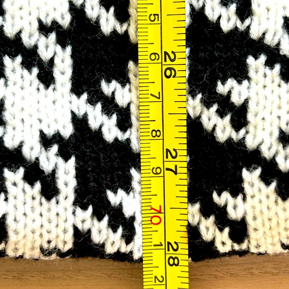 Cejon Houndstooth Infinity Scarf Black White Classic Traditional Staple Timeless